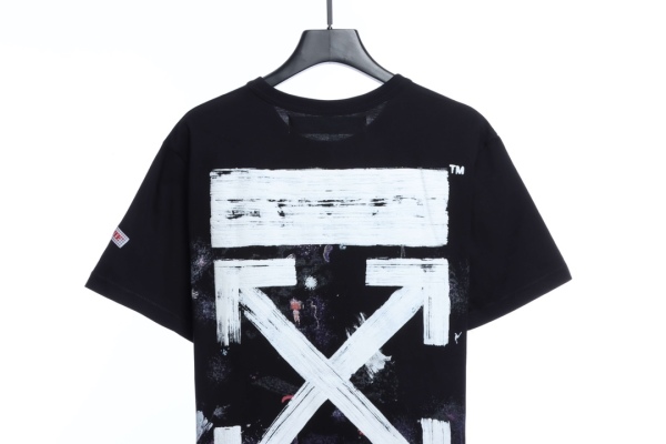 OW starry sky fireworks splash ink arrow short sleeves