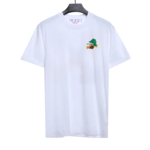 OW Environmental Protection Ink hand-painted graffiti short sleeves