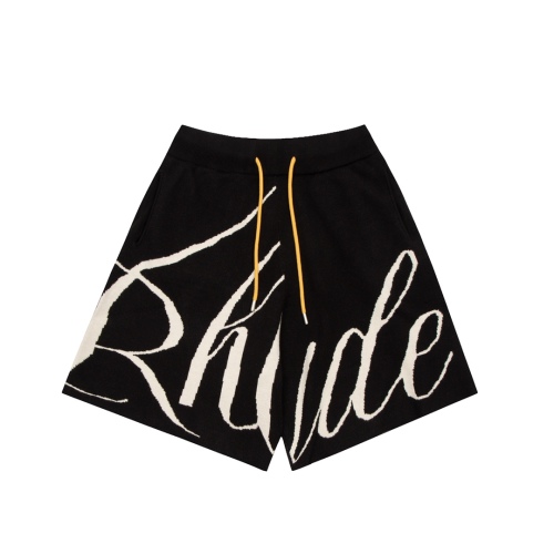 Rhud3 2023ss men's and women's knitted jacquard alphabet shorts