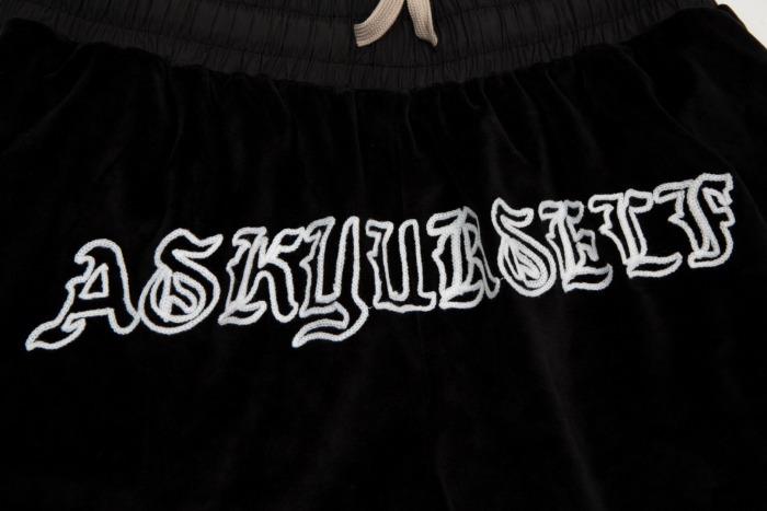 Letter high street flocking shorts