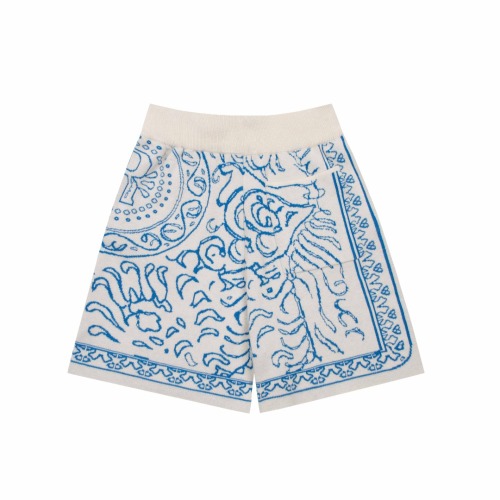 Rhud3 2023ss men's and women's identical Danube blue knitted shorts