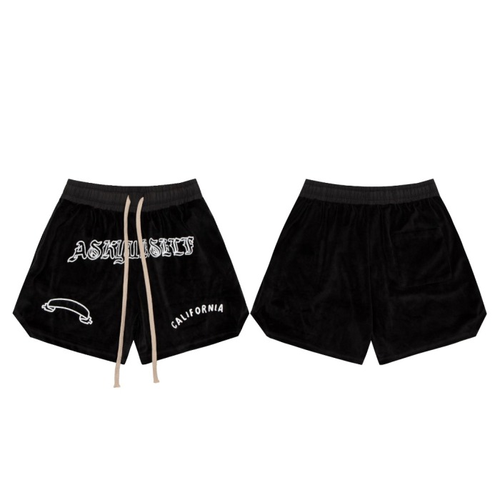 Letter high street flocking shorts