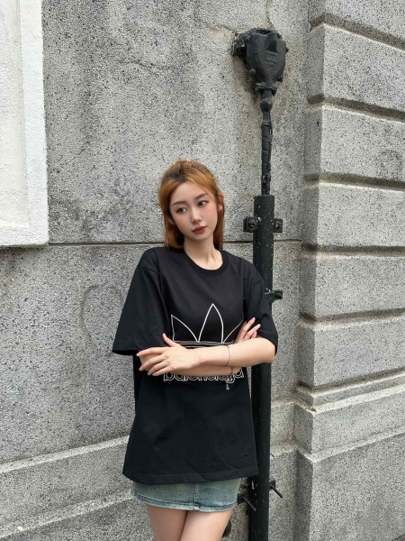 Adidas New clover embroidery logo short sleeves