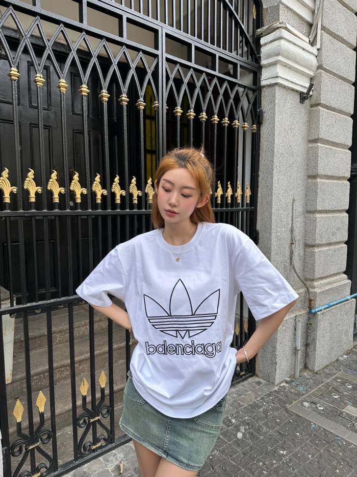 Adidas New clover embroidery logo short sleeves
