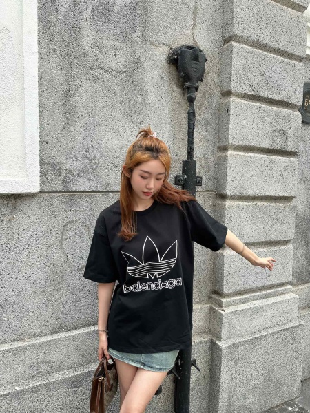 Adidas New clover embroidery logo short sleeves
