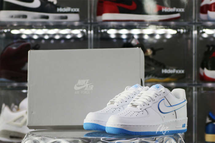 Nike Air Force 1 '07 Low White University Blue Sole