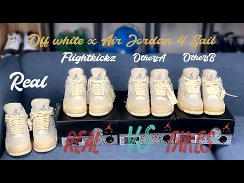Off White x Air Jordan 4 Sail 2020  ( A1)