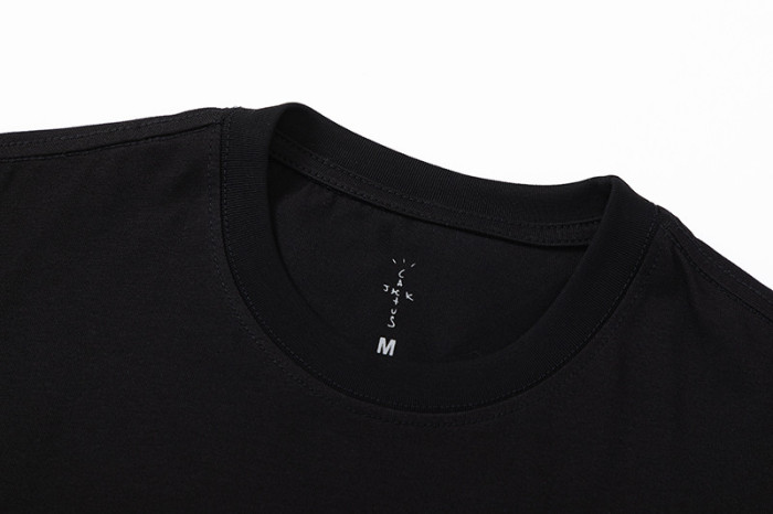 Travis Scott Lightning Fujiwara letter printing pattern short sleeves