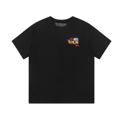 Travis Scott Cactus Jack Astroworld Logo solid color letter printing short sleeves