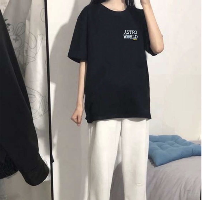 Travis Scott Cactus Jack Astroworld Staff head printing short sleeves