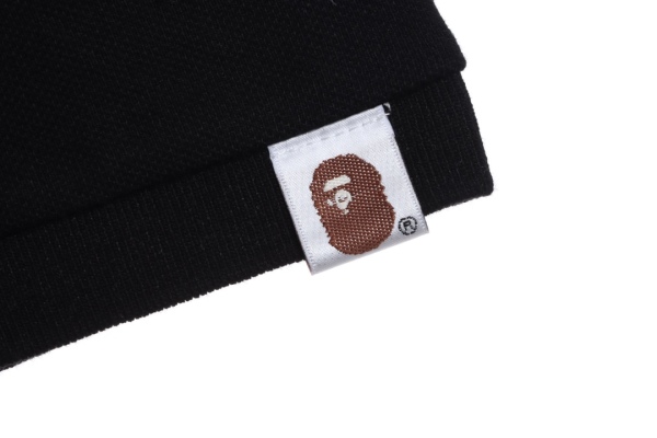 BAPE back colorful letter printing POLO short sleeves