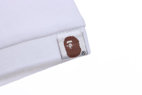BAPE back colorful letter printing POLO short sleeves