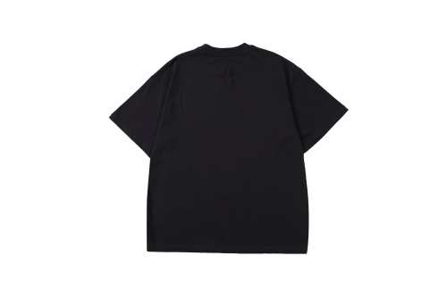 RHUDE Retro Slogan Portrait Print Short Sleeve T-Shirt Black