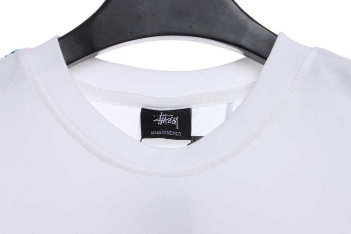 Stucey Splash Black 8 Letter Print Short Sleeve T-Shirt
