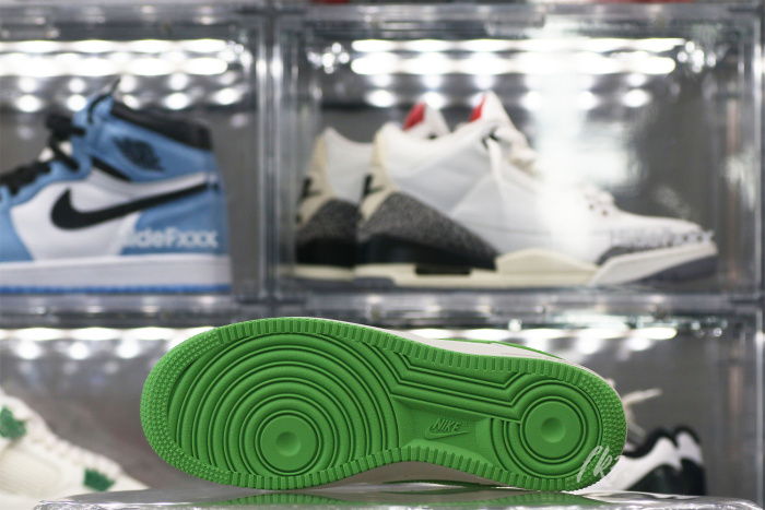 Bape X Nike Air Force 1 White Green Custom shoes