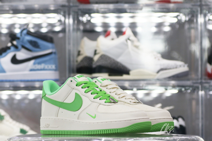 Bape X Nike Air Force 1 White Green Custom shoes