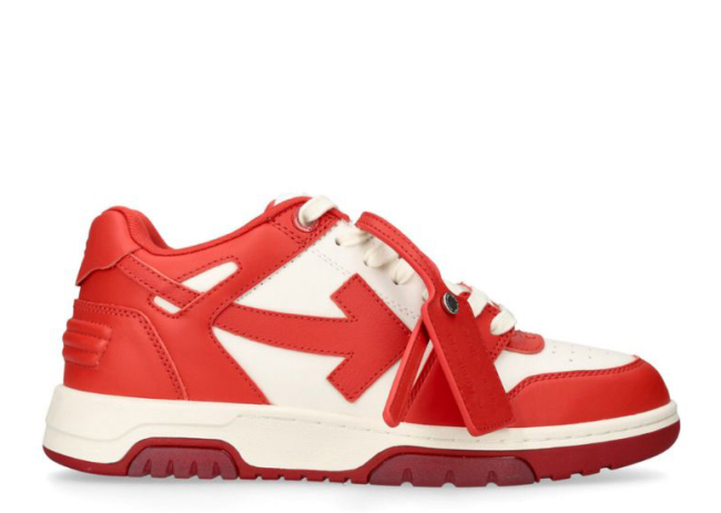 OFF-WHITE White & Red Out Of Office Sneakers
