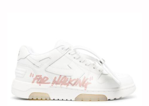 Off-White White Pink Out Of Office  For Walking  low-top sneakers
