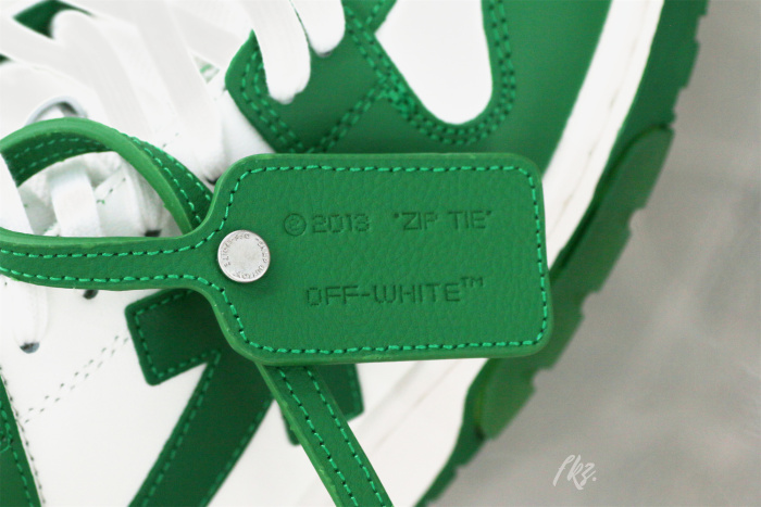 Off-White Green and White Out Of Office Sneaker