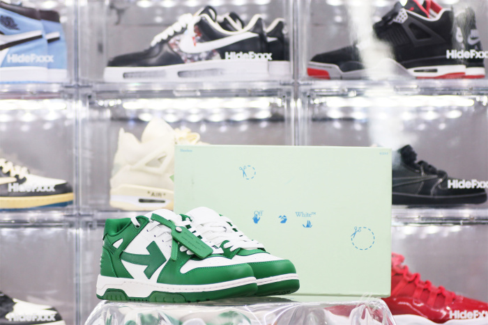 Off-White Green and White Out Of Office Sneaker