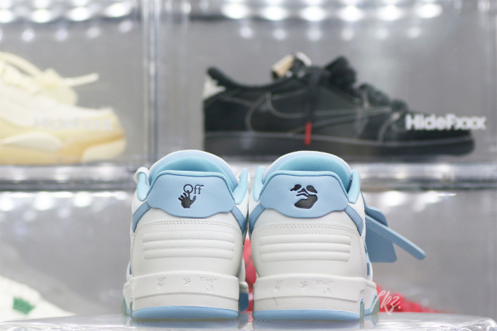 OFF-WHITE White & Blue Out Of Office Sneakers