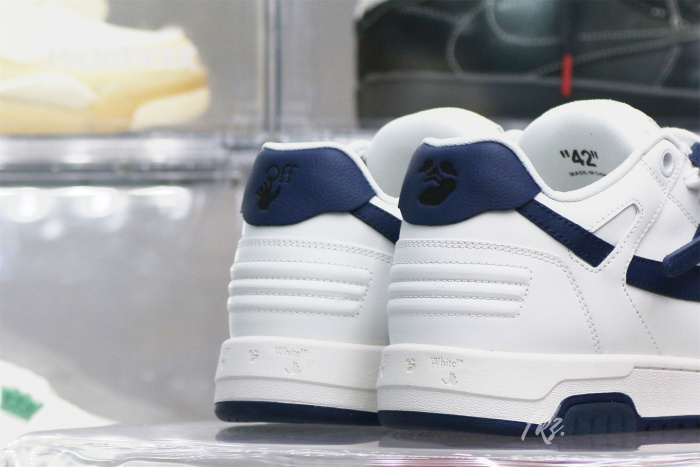 Off-White White Navy Blue Out Of Office Sneaker