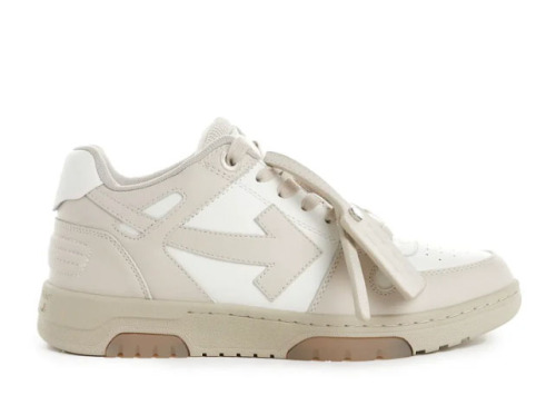 Off-White White &  Beige 'Out Of Office' Sneakers