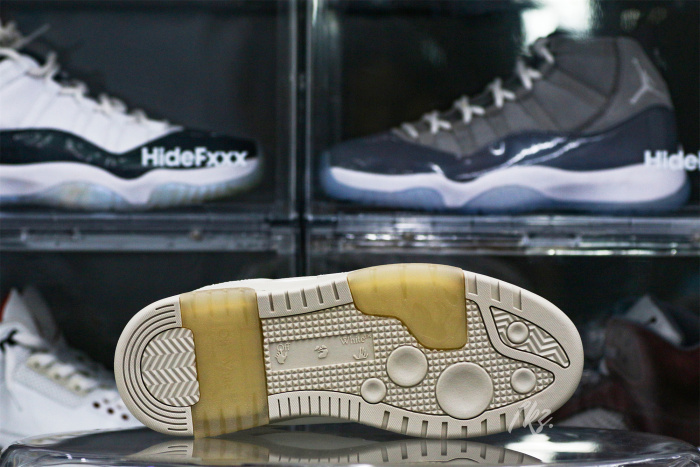 Off-White White &  Beige 'Out Of Office' Sneakers