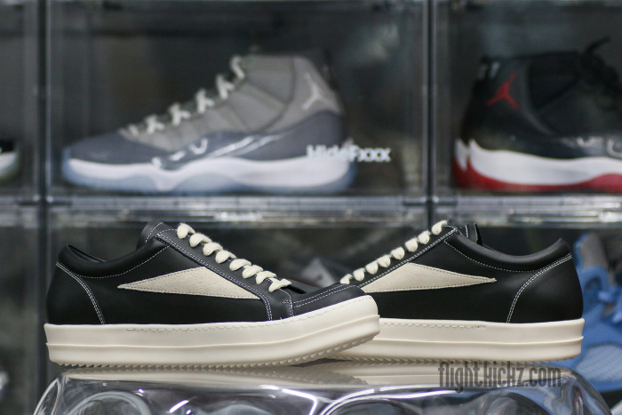 R!ck Owens Vintage Sneaks Leather Black