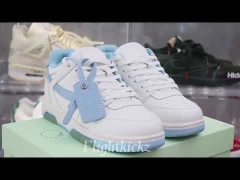 OFF-WHITE White & Blue Out Of Office Sneakers