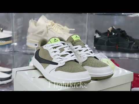 Travis Scott x Air Jordan 1 Low Golf Neutral  Olive（A1）