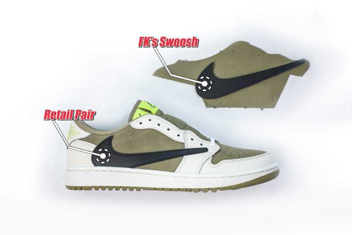 Travis Scott x Air Jordan 1 Low Golf Neutral  Olive（A1）