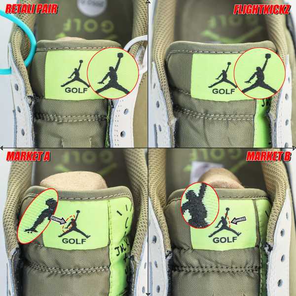 Travis Scott x Air Jordan 1 Low Golf Neutral  Olive（A1）