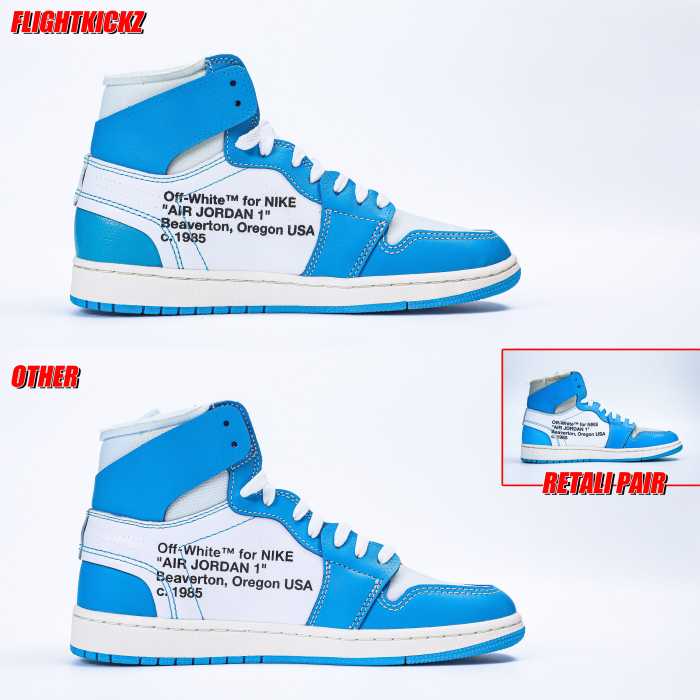 Off white X Air Jordan 1  UNC  NRG 2018 ( A1)