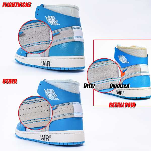 Off white X Air Jordan 1  UNC  NRG 2018 ( A1)