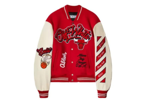 Off white Ow AC Chicago Bulls Varsity Jacket