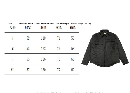 Fear of God F0G Heavyweight and Superb Black Suede Shirt Jacket
