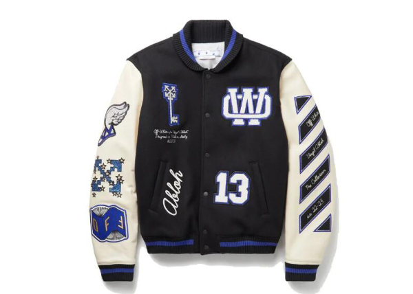 Off white Ow  Black/ivory bomber jacket
