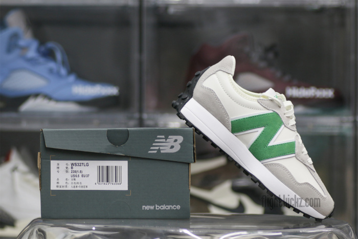 New Balance Wmns 327 Rain Cloud Varsity Green