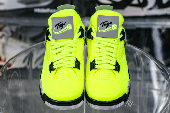 Air Jordan 4 “Tennis Ball” Custom Atomic Green/Black