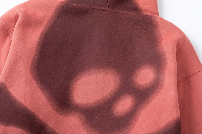 Travis Scott Cactus Jack xMMJ Skull Zip Up Mauve Hoodie