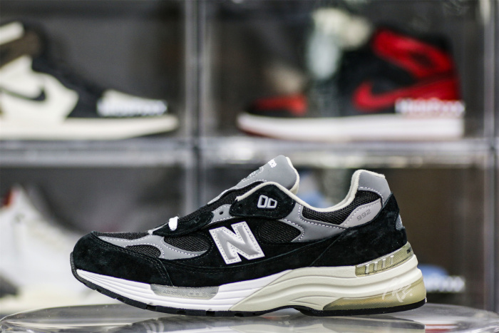 New Balance 992 Black Grey Suede