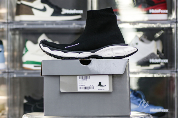 Balenciag* 3XL Sock Sneaker 'Black White'