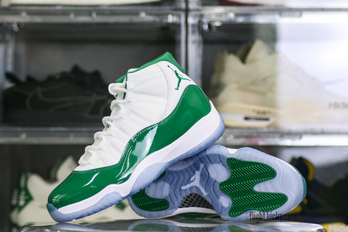 Air Jordan 11 Retro White And Green Oxidized