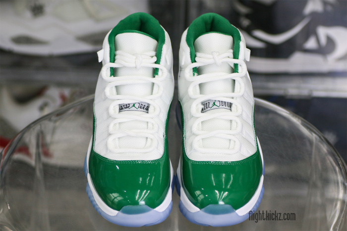 Air Jordan 11 Retro White And Green Oxidized