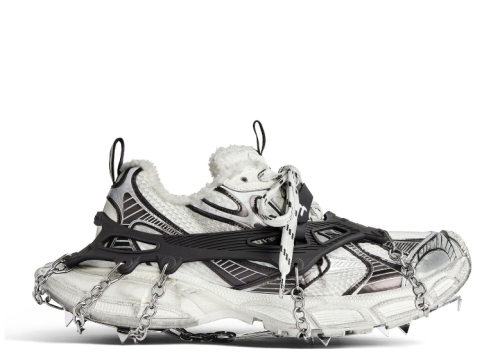 B@lenciag* 3XL Ski Sneaker in White (Removable footwear chains) 
