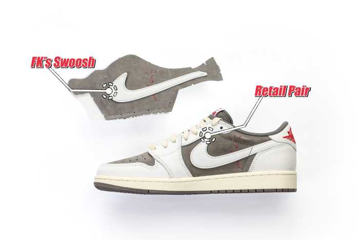 Travis Scott x Air Jordan 1 Low OG  Reverse Mocha （A1）