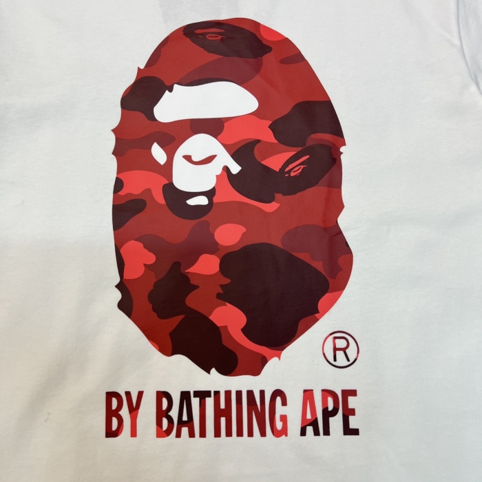 BAPE Red Color Camo By Bathing Tee