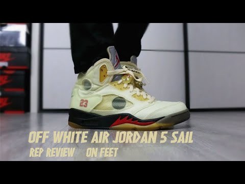 Off White x Air Jordan 5 Retro  Sail/Plot twist  ( A1)