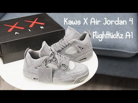 Kaws X Air Jordan 4 Retro Grey  2017 (LN5 A1 Batch)